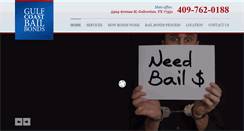 Desktop Screenshot of galvestoncountybailbonds.com